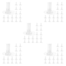 150Pcs Plastic Transparent Flower Stem Holders Adhesive Display Bases