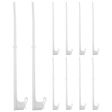 10Pcs White Universal Plastic Car Flag Poles Window Mount for Parades