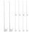 10Pcs White Universal Plastic Car Flag Poles Window Mount for Parades 1