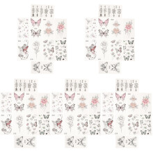 100Sheets Fake Butterfly Temporary Tattoos Sticker Easy Apply Remove