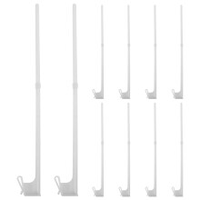 10Pcs Durable White Plastic Auto Car Window Flag Holders Clip Mounts