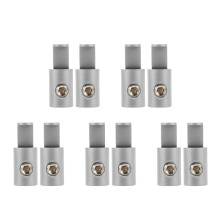 10Pcs Durable Silver Car Amplifier Power Cable Terminal Block Adapter