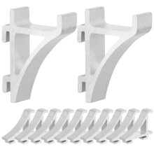 12Pcs Aluminum Freezer Shelf Clips Heavy Duty Metal Supports Silver