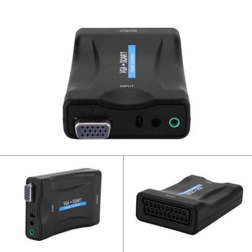 Προσαρμογέας VGA σε SCART - Ήχος/Βίντεο υψηλής ταχύτητας - NTSC/PAL/SECAM - Ελαφρύς 1