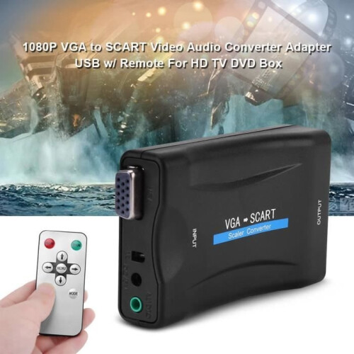 Προσαρμογέας VGA σε SCART - Ήχος/Βίντεο υψηλής ταχύτητας - NTSC/PAL/SECAM - Ελαφρύς 2