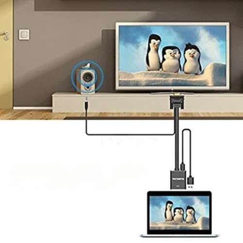 Μετατροπέας βίντεο - C0930 - VGA σε HDMI - 1080p - Ήχος 3.5mm - Σύνδεση και λειτουργία 1