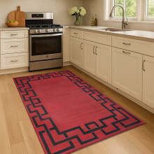 (80 X 150_Floor Mat, Red Black) Luxury Soft Rugs Large Runner Rug Non Slip Door Mats