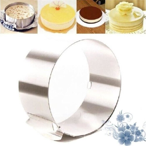 Adjustable Stainless Steel Round Cake Mold Pastry Circle Mousse Frame 2