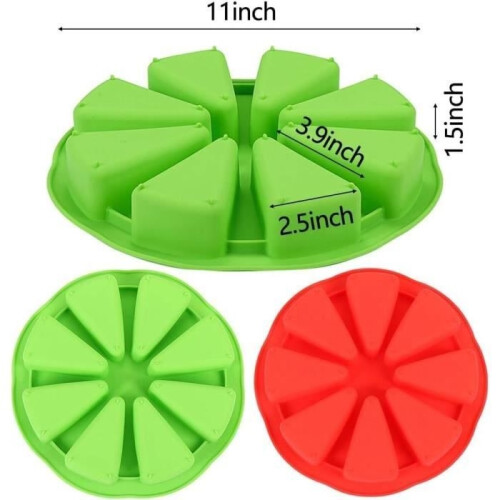 Primaoace Cake Molds, Silicone Baking Molds, 2-Piece Triangle Cake Mold 2