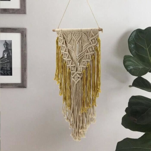 Macrame wall hanging - CHANGM - White - Cotton - Home decor 2