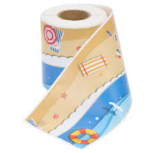 1 Rouleau Autocollant Bordure Tableau Été Carton Auto-Adhésif