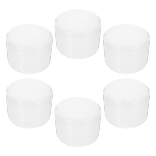 6Pièces Pots Crème Transparente PP Couvercle Étanche Pour Voyage