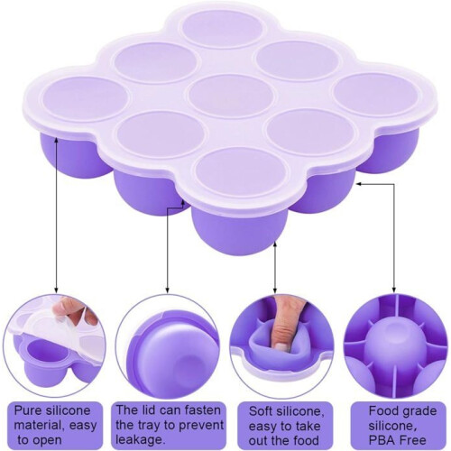 Silicone storage container for freezing baby food and supplements 1