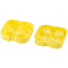 2 silicone ice cube molds for 4 XXL spherical ice cubes Ø 45 mm
