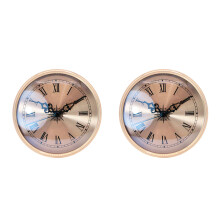 2Sets DIY Wandklok Metaal Quartz Retro Gouden Decor
