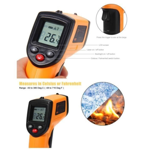 Non-contact infrared thermometer temperature tester 2