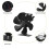Stove Fan - Thermally Powered - With Thermometer - Black 4