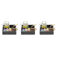 6Sets Kleurrijke Resin Mini Theeservies Miniatuur Interieur Decor