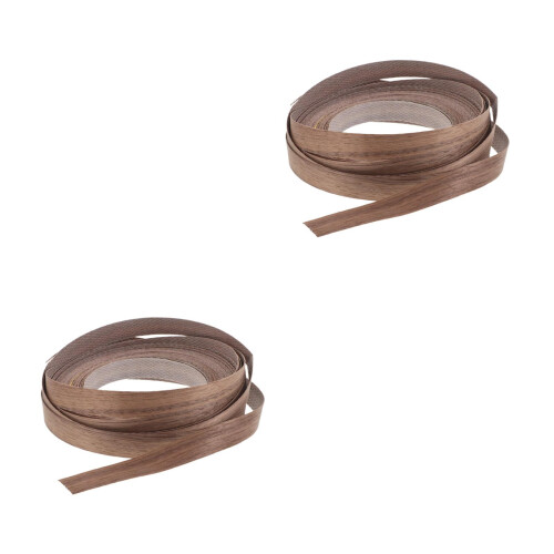 2Rouleaux Profilé Bois Adhésif Café Pour Bords Rénovation DIY 1
