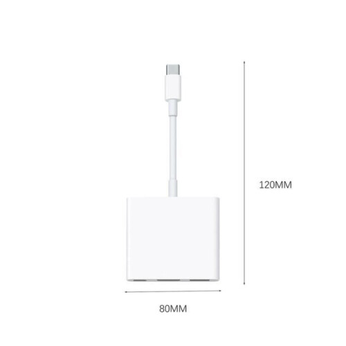 Digital AV Multiport Adapter - OUTAD - USB-C - White - 12x8x1cm - USB Compatible 1