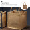 1Sac Épicerie Jute Naturel Marron Clair Réutilisable Poignées 4