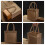 1Sac Épicerie Jute Naturel Marron Clair Réutilisable Poignées 6