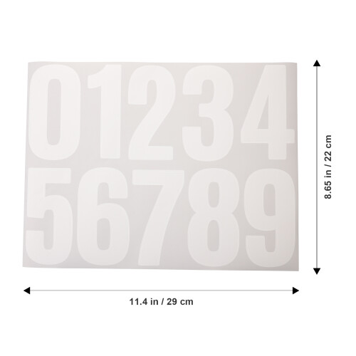 6Feuilles Stickers Numéros Autocollants Blancs Pour Et Maison 1