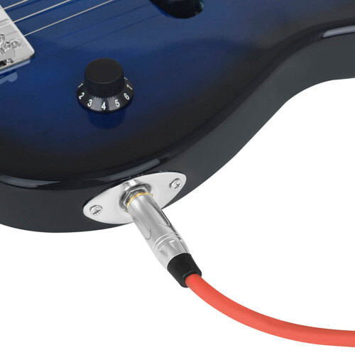 3Câbles Patch Audio Rouge, Accessoire Pro Pour Guitares Et Basses 2