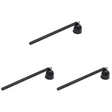 3Pcs Stainless Steel Candle Snuffer Extinguisher Wick Trimmer Black