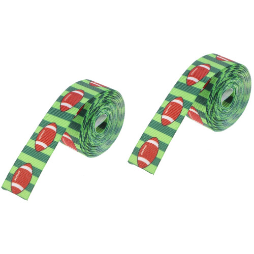 2Rouleaux Ruban Rugby Décoratif Polyester Pour 2