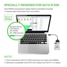 SATA 22-pin to USB 3.0 Adapter Cable for 2.5" SATA 1, 2.5" SATA 2 HDD and SATA SSD Hard Drives