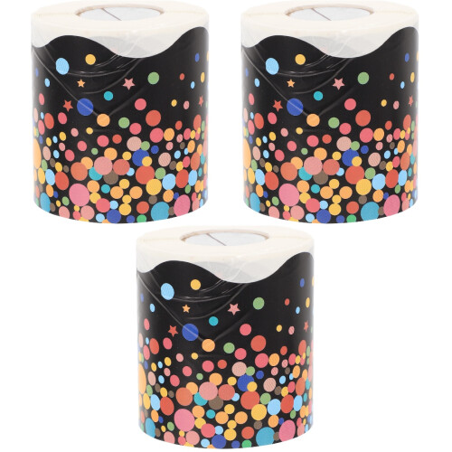 3Rouleaux Bordures Autocollantes Noir Décoratives Pour Tableau Ecole 1