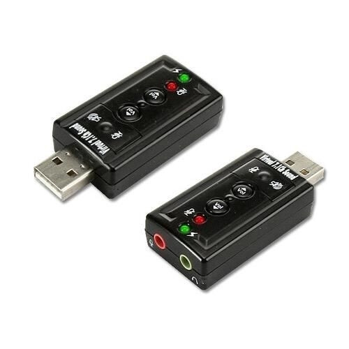 Connectland AD-USB-TO-AUDIO-MIN USB Audio Adapter - Black 1