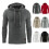(Red,2XL)Herren Warme Jacke Outwear Pullover Hoodies Mantel Sweater Kapuzenpullover Pulli 2