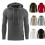 (Red,2XL)Herren Warme Jacke Outwear Pullover Hoodies Mantel Sweater Kapuzenpullover Pulli 3