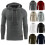 (White,L)Herren Warme Jacke Outwear Pullover Hoodies Mantel Sweater Kapuzenpullover Pulli 6