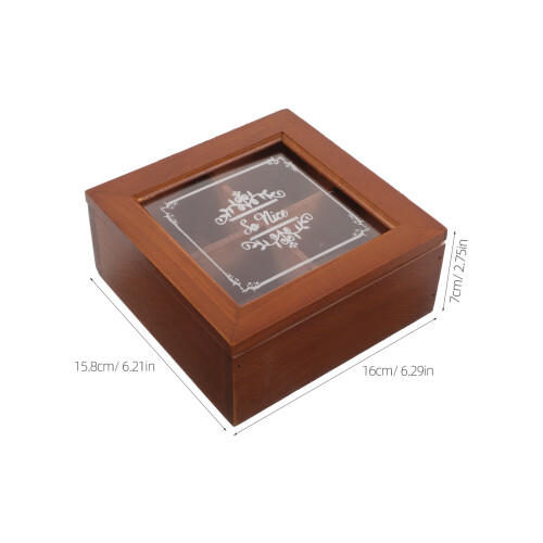 4Compartiments Organisateur Boîte Bois Compact Maison 1