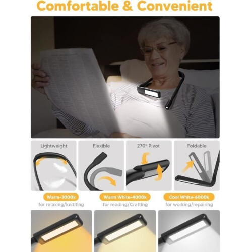 Reading Light - HAUTSTORE - Rechargeable - 3 Colors - Flexible - LED 2