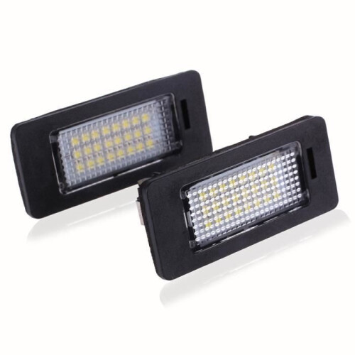 2 PCS LED License Plate Lights No Error SMD3528 Lamp for BMW E82 / E88 / E90 / E92 / E93 / E39 / E60 / E70 1