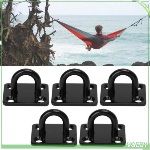 GEBY Black Heavy Duty Stainless Steel Ceiling Hook - Pack of 5 1