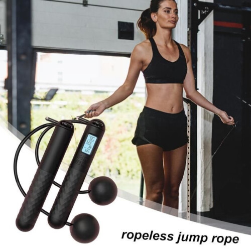 PRUMYA Skipping Rope - Cordless Model - Built-in Counter - LCD Screen - Durable Materials 2