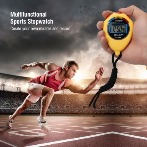 BOYOU Electronic Athletics Stopwatch - Yellow 1