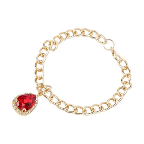 Pet Collar - OKUMGGYJ - 25 cm - Red - Adjustable - Elegant 2
