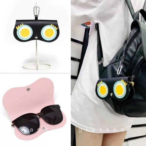 Glasses bag - K - Soft leather pouch - Lightweight - Practical - For women 2