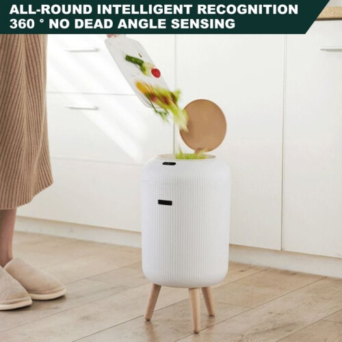 Kitchen Bin, 30 L, with Inner Bucket - Automatic Detection - Cloud White 1