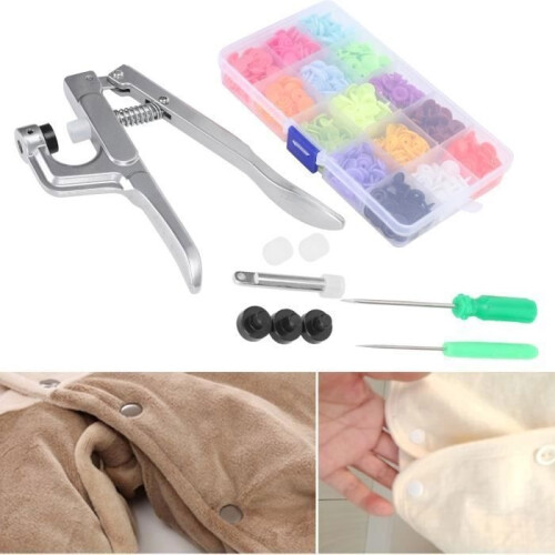 OMABETA Button Tool Snap Fastener Kit, Sewing Button Punching Machine, Sewing Appliance Pliers 1