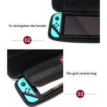 Red - Hard Travel Case Protective Pouch Bag for Nintendo Switch