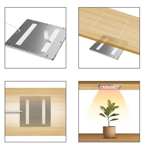 Doppelkopf LED Pflanzenlampe Deckenleuchte - Vollspektrum mit Timer 1