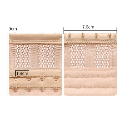 Elastische BH-Verlängerung, 2 Reihen, 4 Haken, 3er-Pack 2