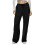 Women's wide-leg sweatpants with drawstring elastic-Black M 1